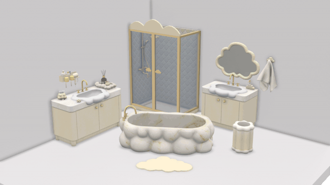 Галерея мода Набор для ванной Cloud Bubble Bathroom #1